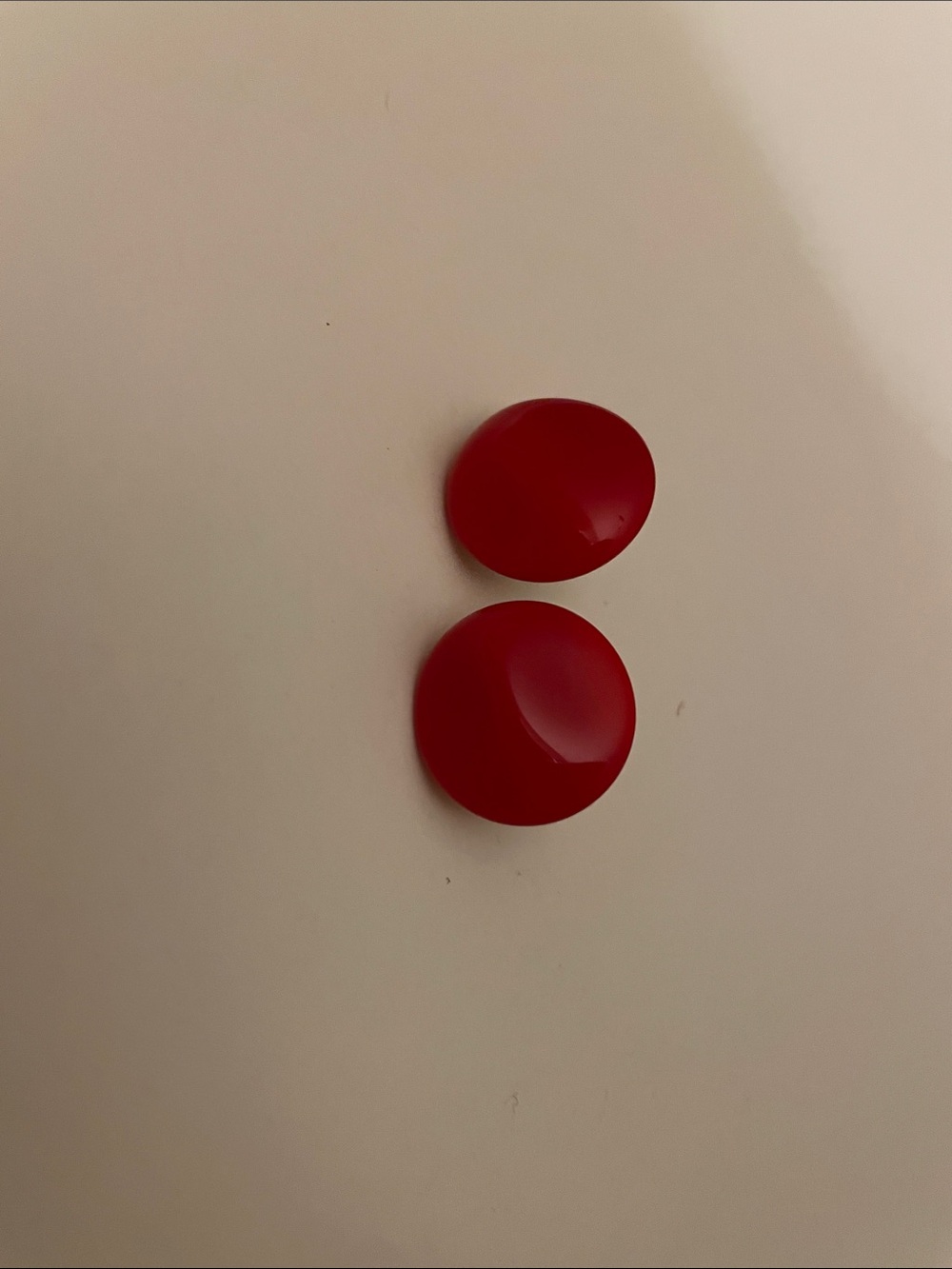 Vintage 80s Red Earrings